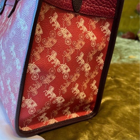 Coach Red Horse and Carriage Field Tote - Picture 5 of 7